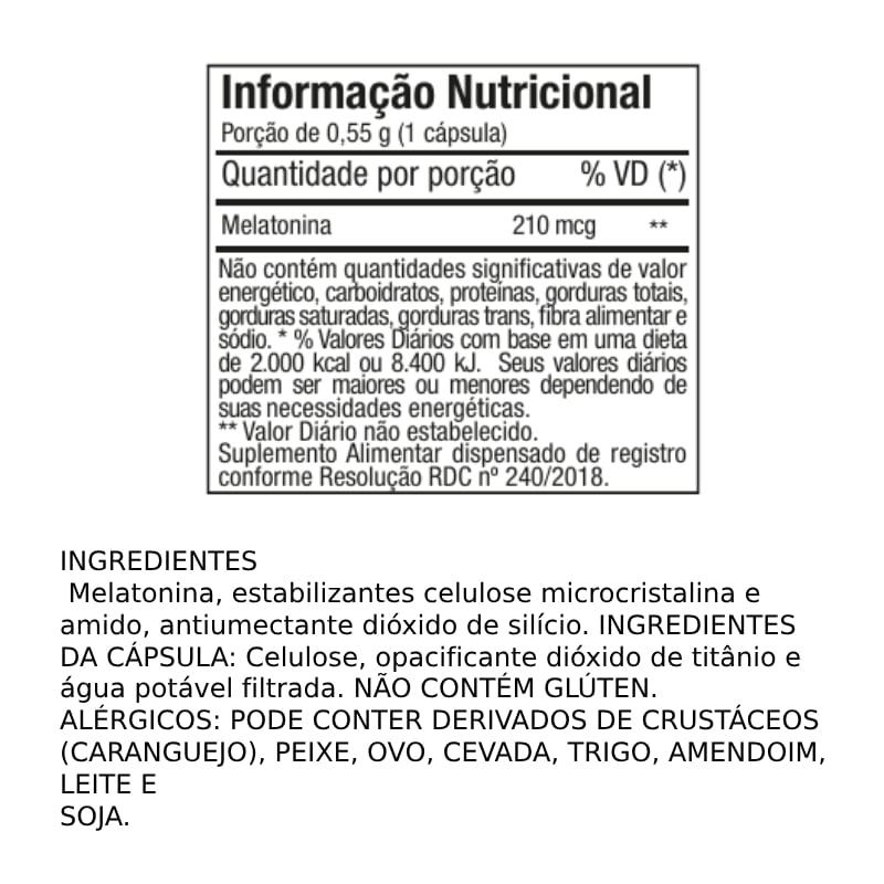Informações nutricionais