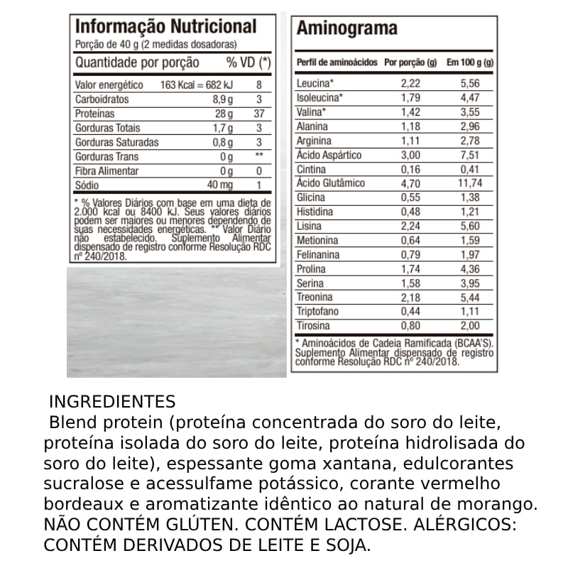 Informações nutricionais