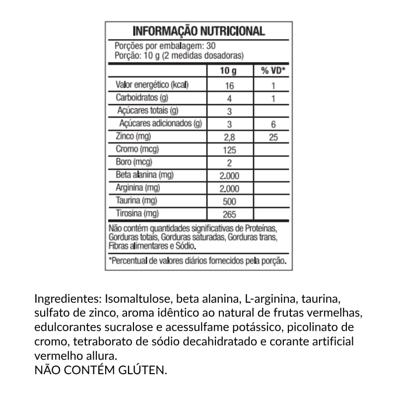 Informações nutricionais
