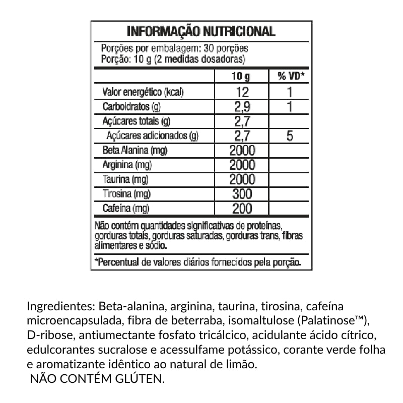 Informações nutricionais