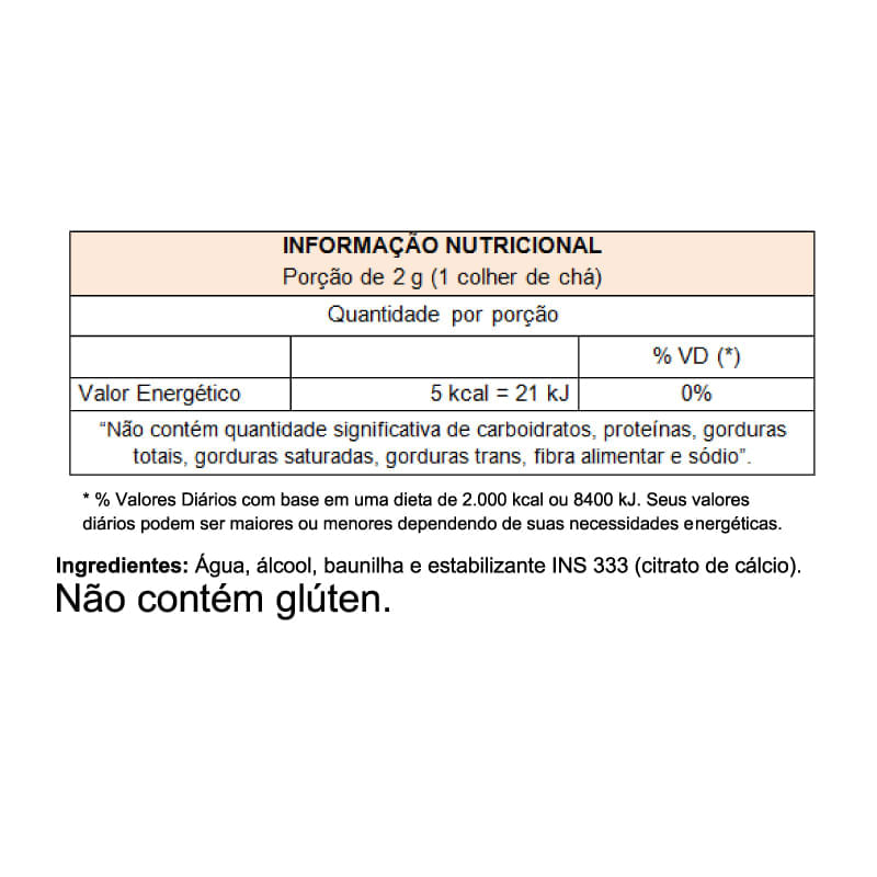 Informações nutricionais
