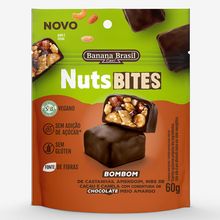 Nuts Bites Vegano Choc Meio Amargo Pouch 60g - Banana Brasil