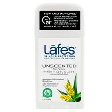 Deodorant Twist Stick Unscented Witch Hazel e Aloe Lafe's 64g