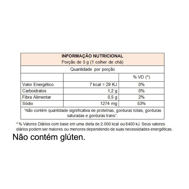 Informações nutricionais