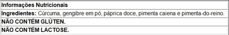 Informações nutricionais