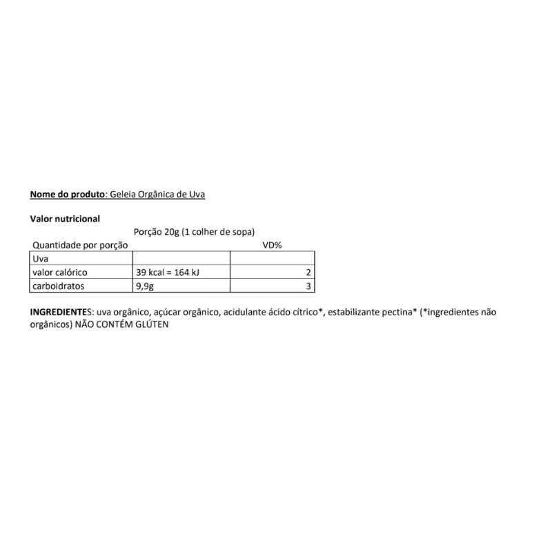 Informações nutricionais