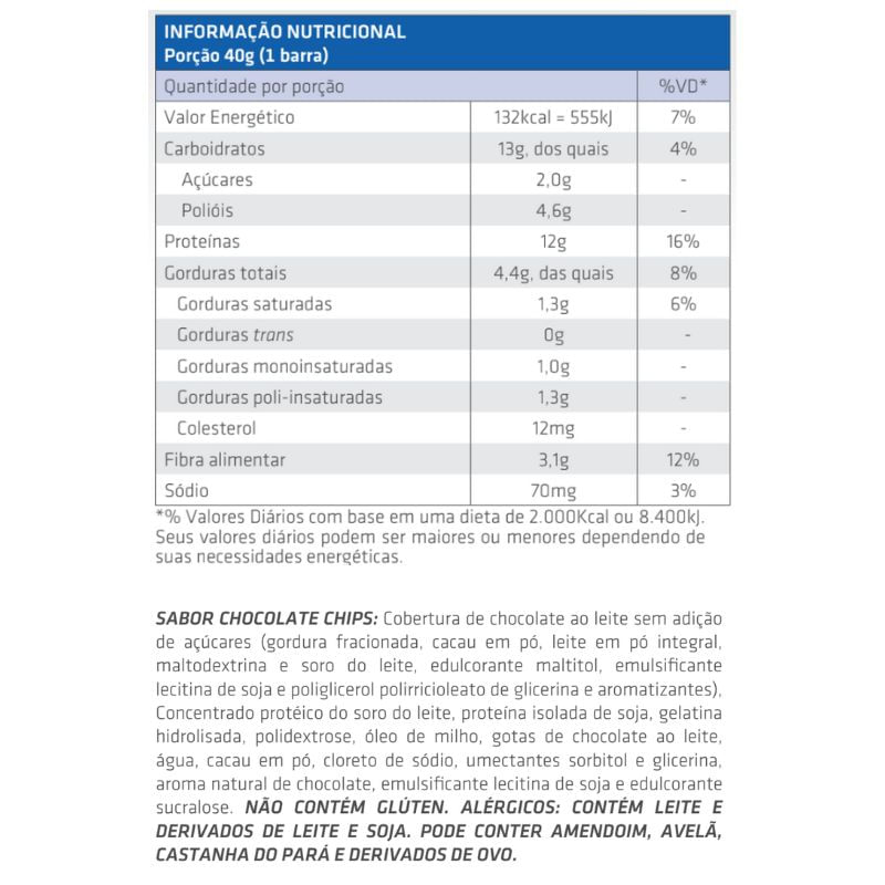 Informações nutricionais