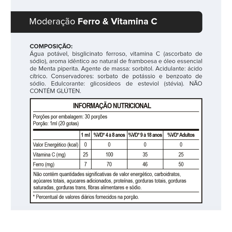 Informações nutricionais