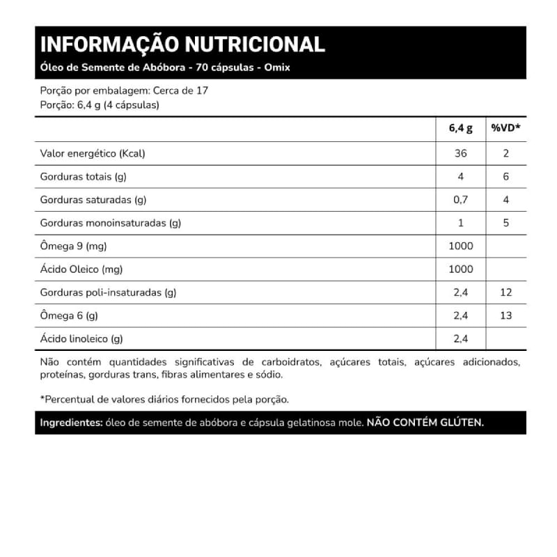 Informações nutricionais