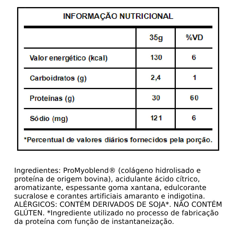 Informações nutricionais