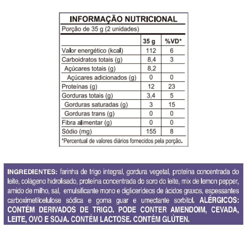 Informações nutricionais