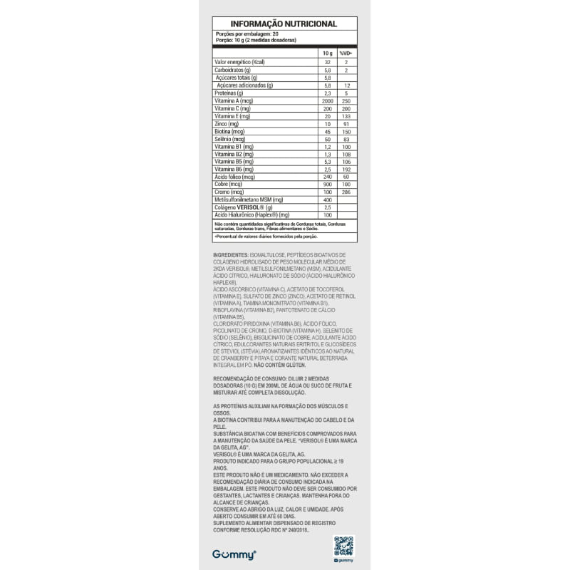 Informações nutricionais