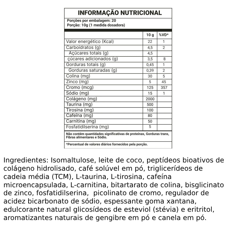 Informações nutricionais
