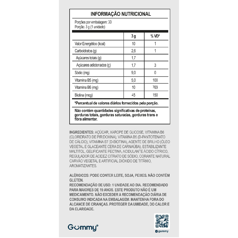 Informações nutricionais