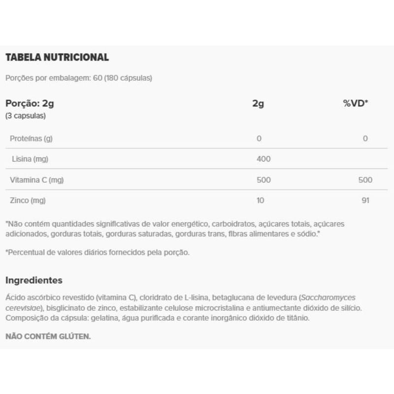 Informações nutricionais