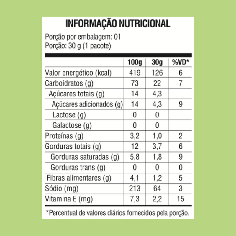 Informações nutricionais