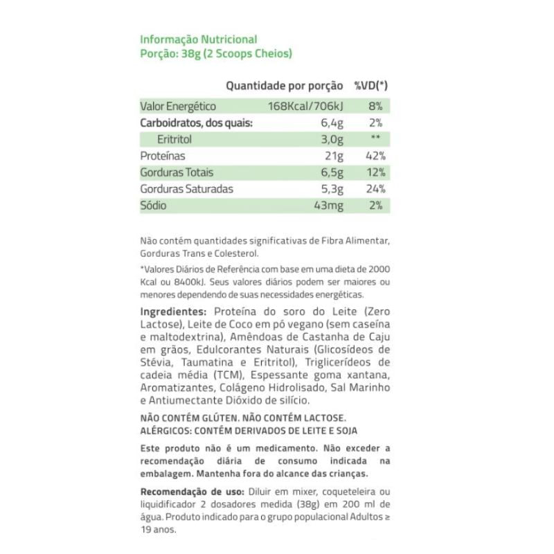 Informações nutricionais
