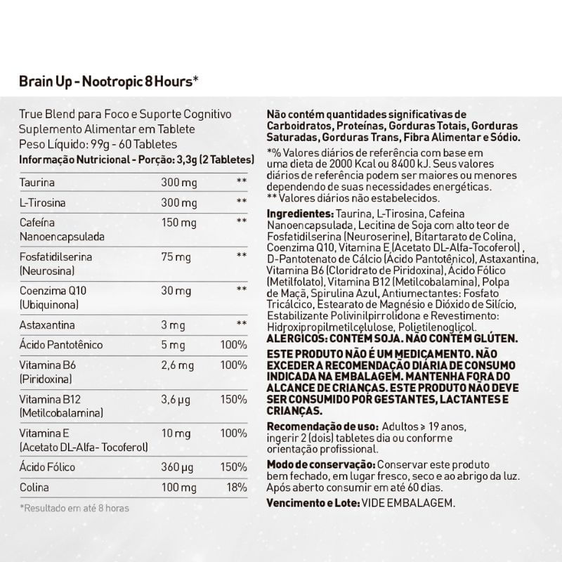 Informações nutricionais