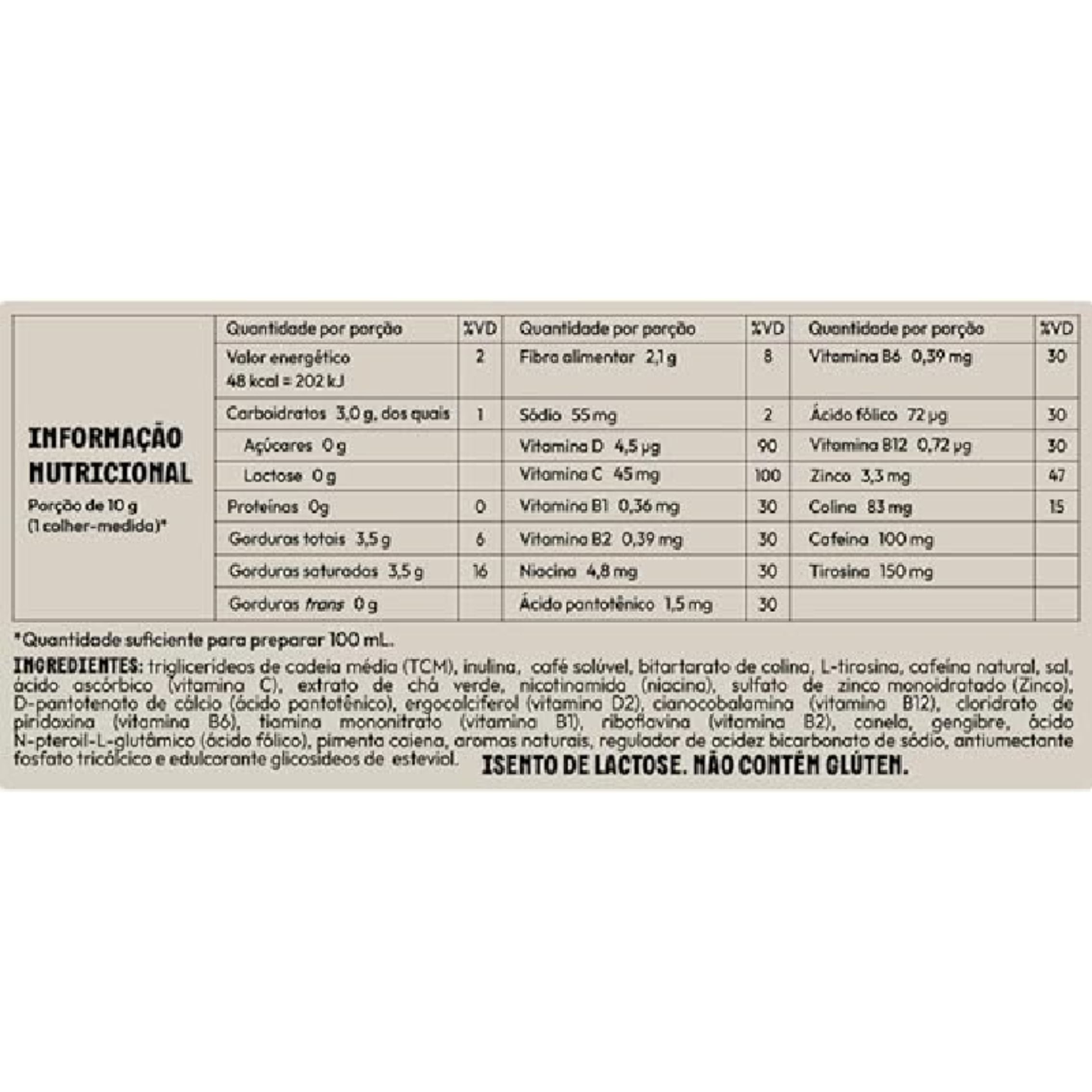 Informações nutricionais
