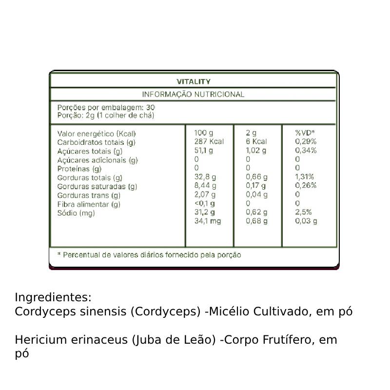 Informações nutricionais