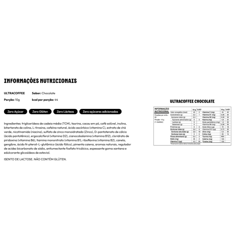 Informações nutricionais