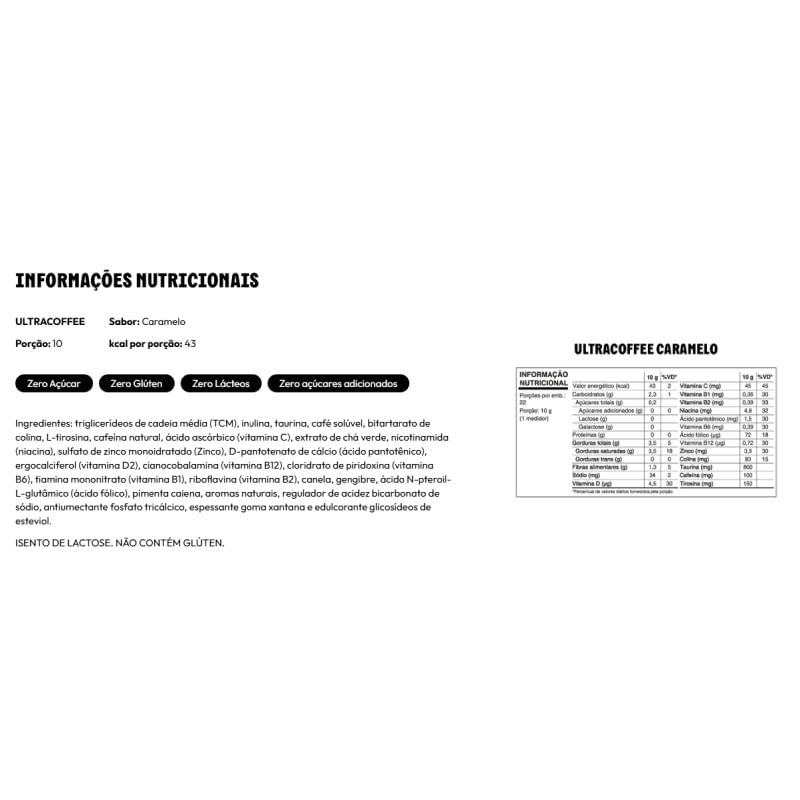 Informações nutricionais