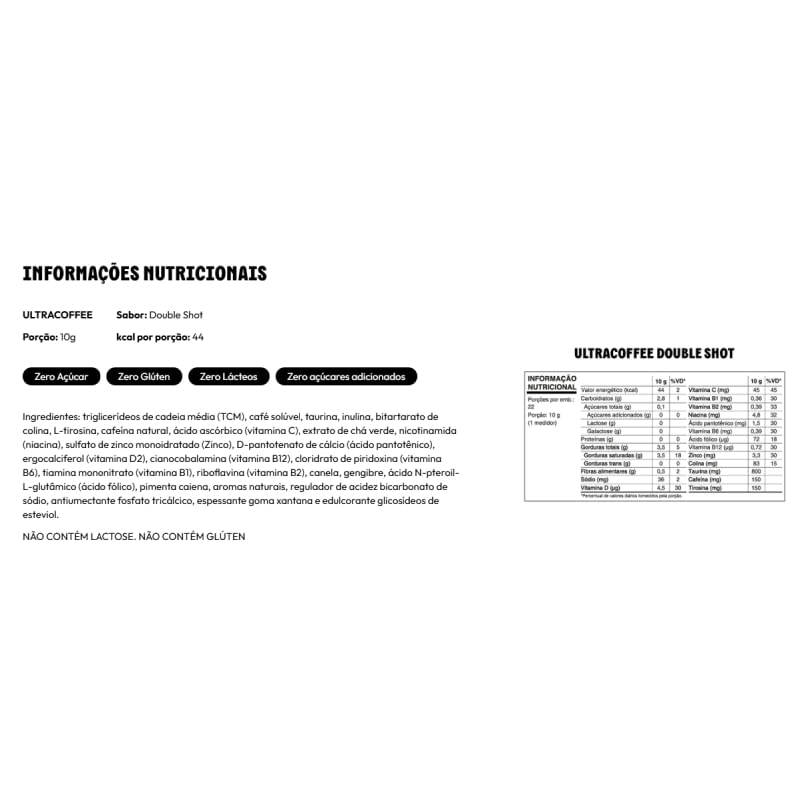 Informações nutricionais