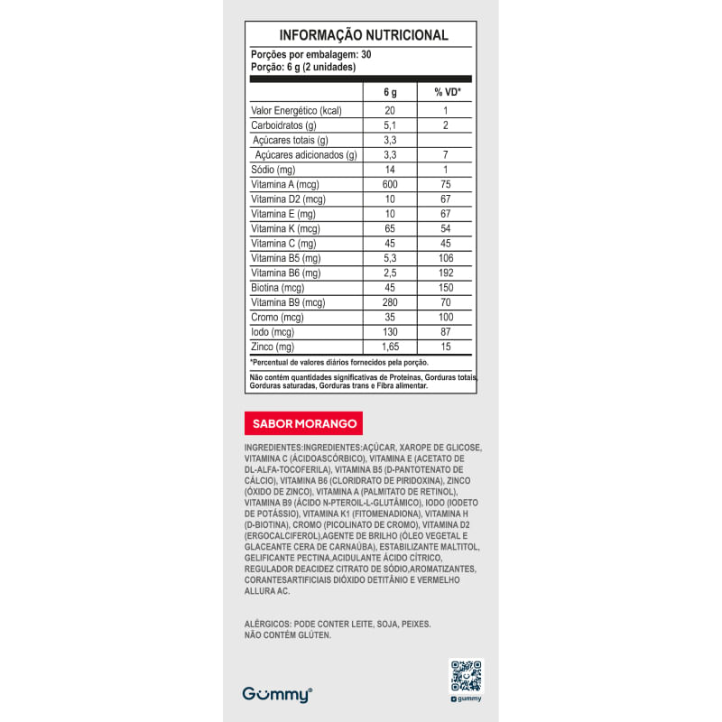 Informações nutricionais
