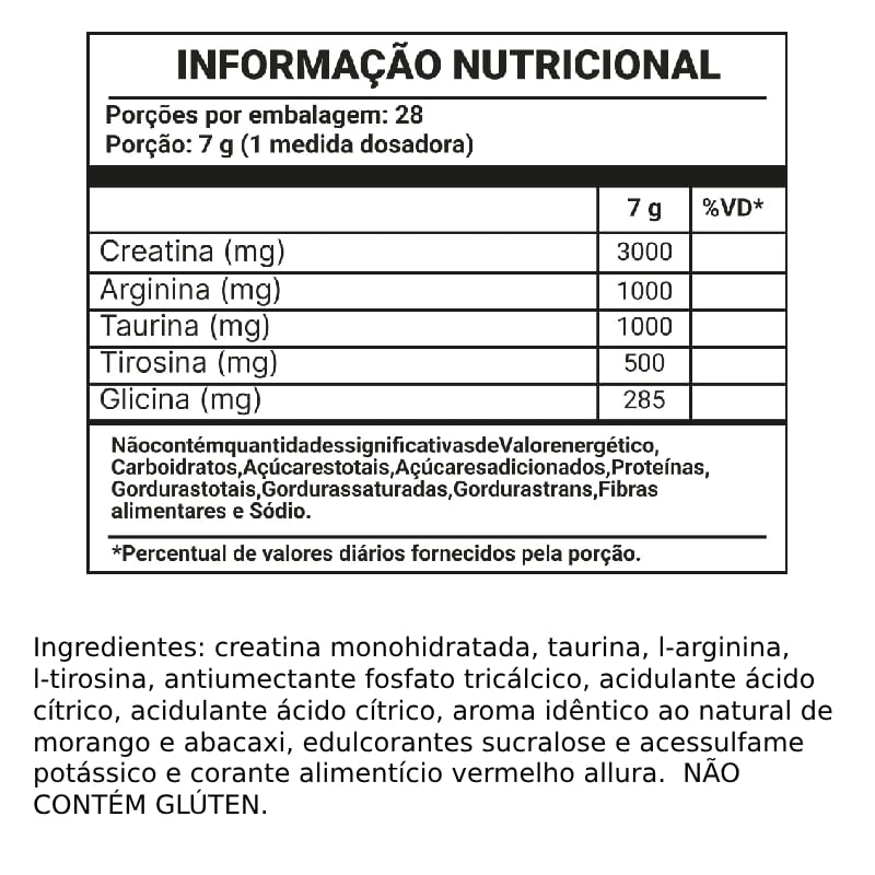 Informações nutricionais