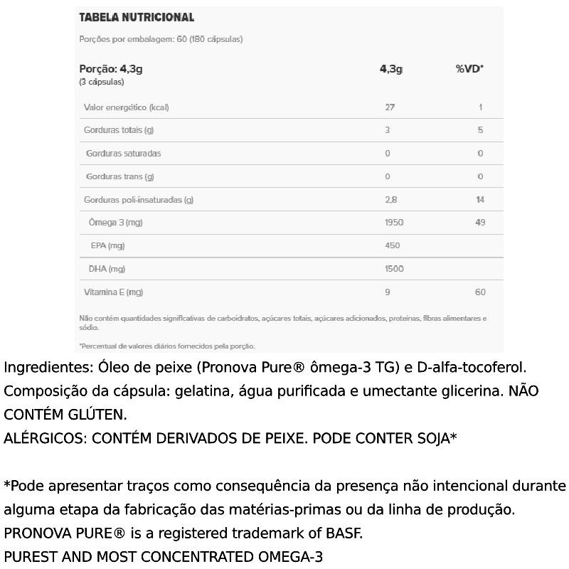 Informações nutricionais