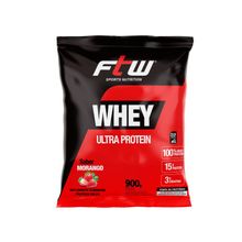 Whey Ultra Protein Morango Refil FTW 900g