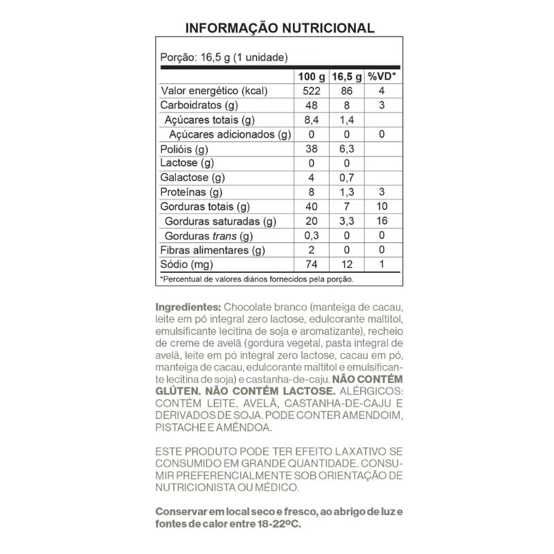 Informações nutricionais